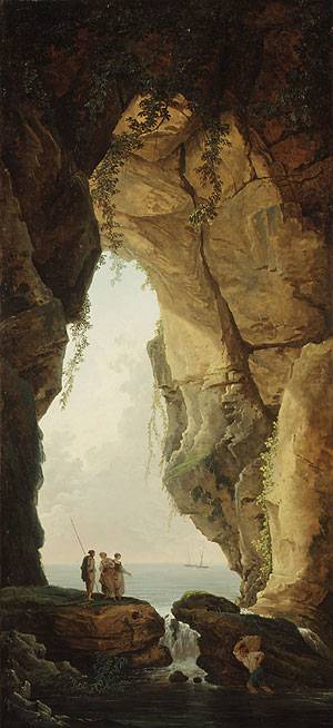 The Mouth of a Cave painting - Hubert Robert The Mouth of a Cave art painting